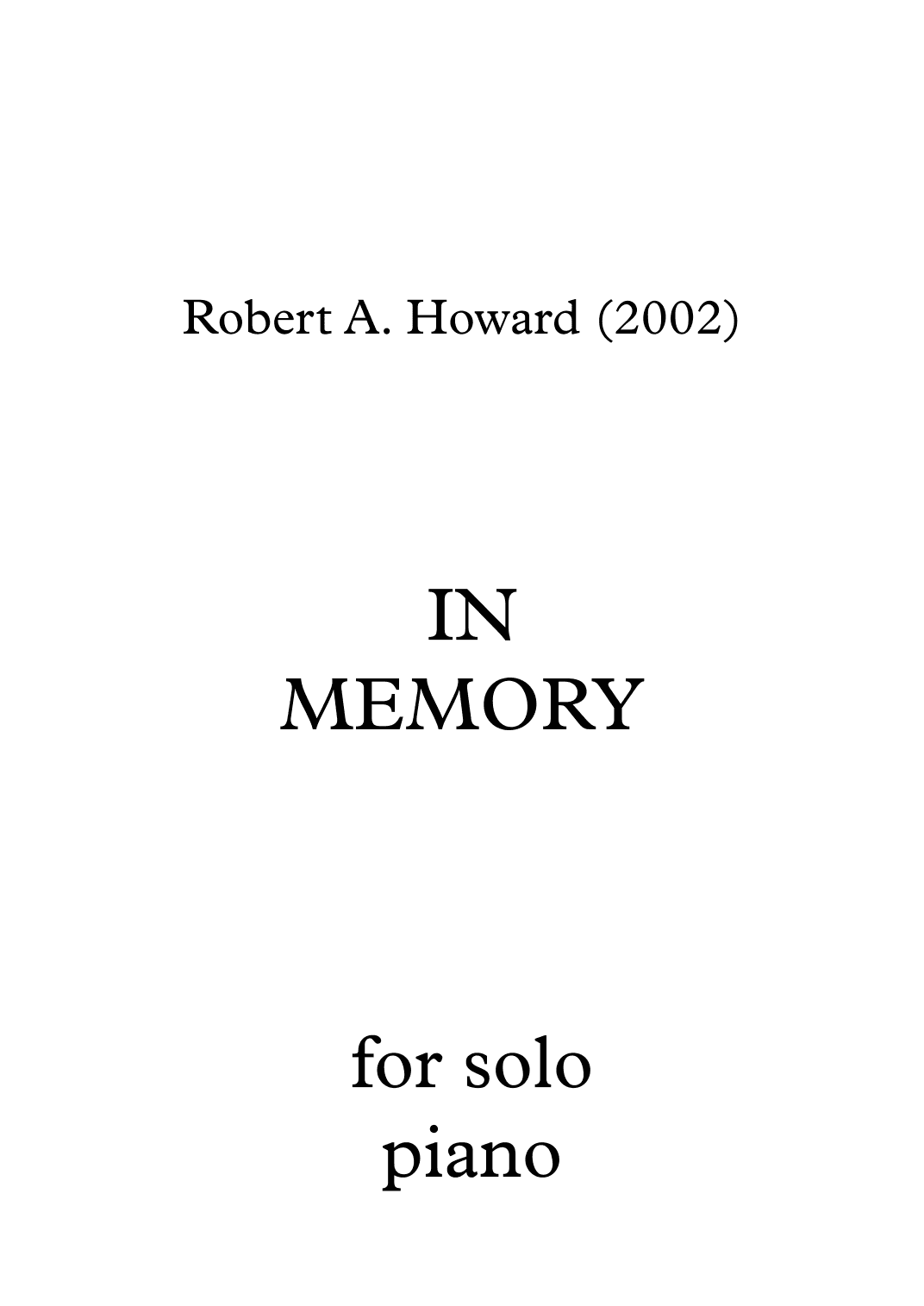 In Memory