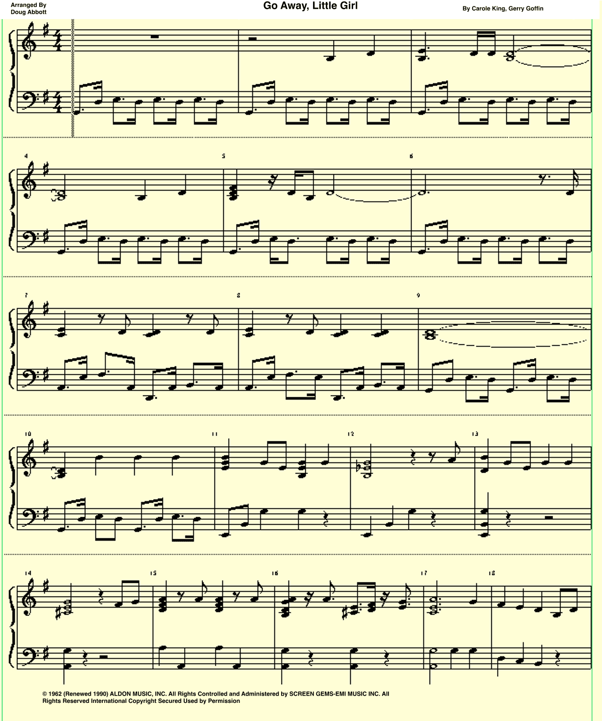 Go Away, Little Girl (arr. Doug Abbott)