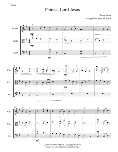 Fairest Lord Jesus (arr. Jesse M. Boyd)