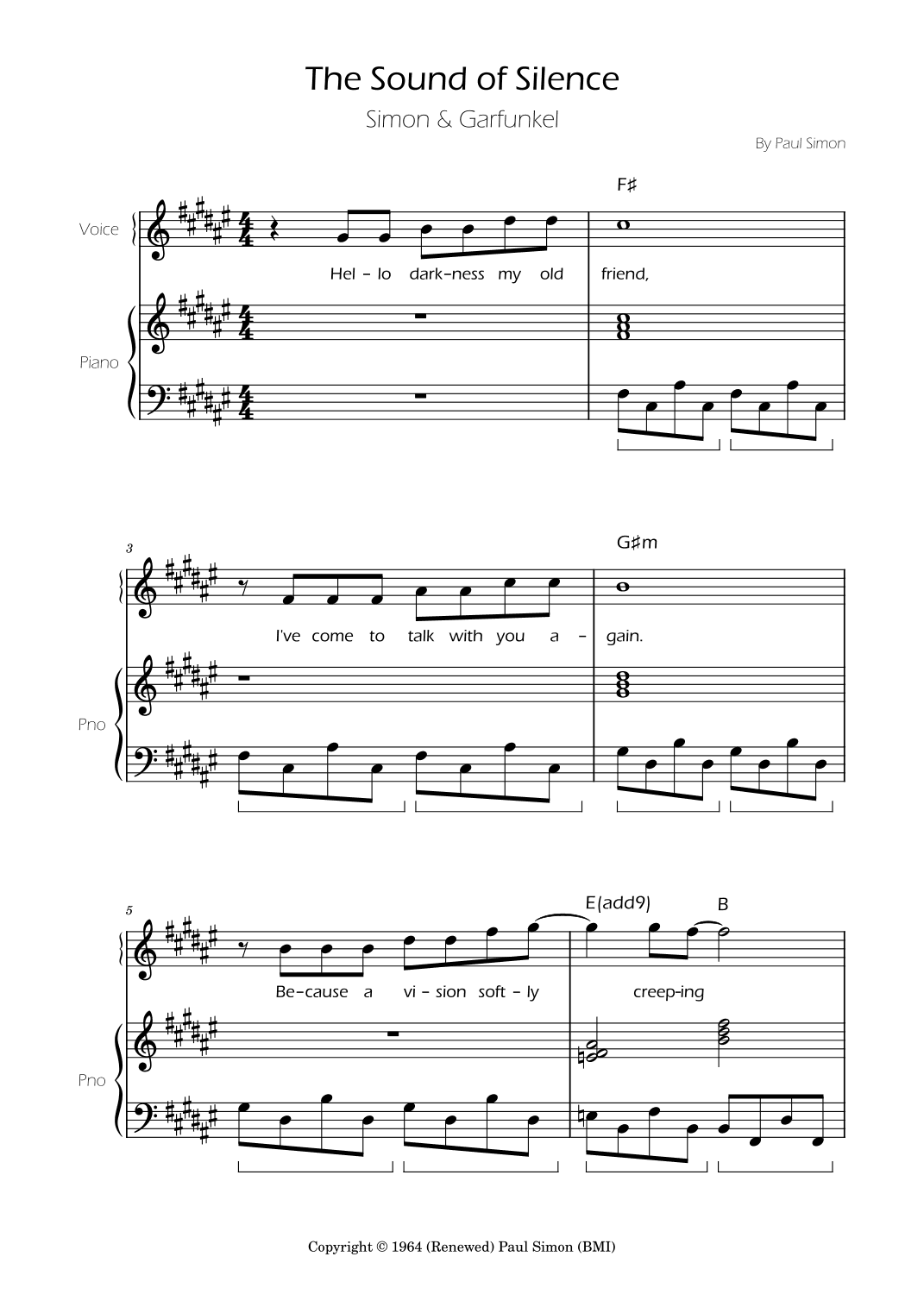 The Sound Of Silence (arr. Ygor Nunes)