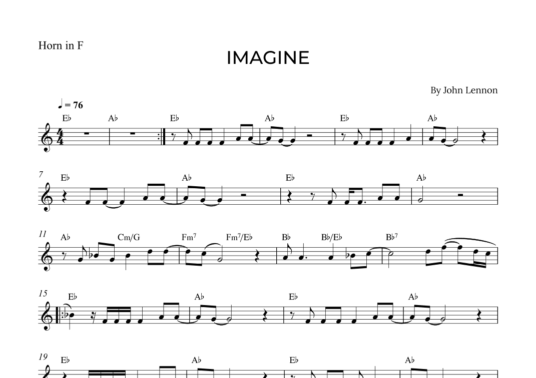 Imagine (arr. Alex Nunes Rodrigues)