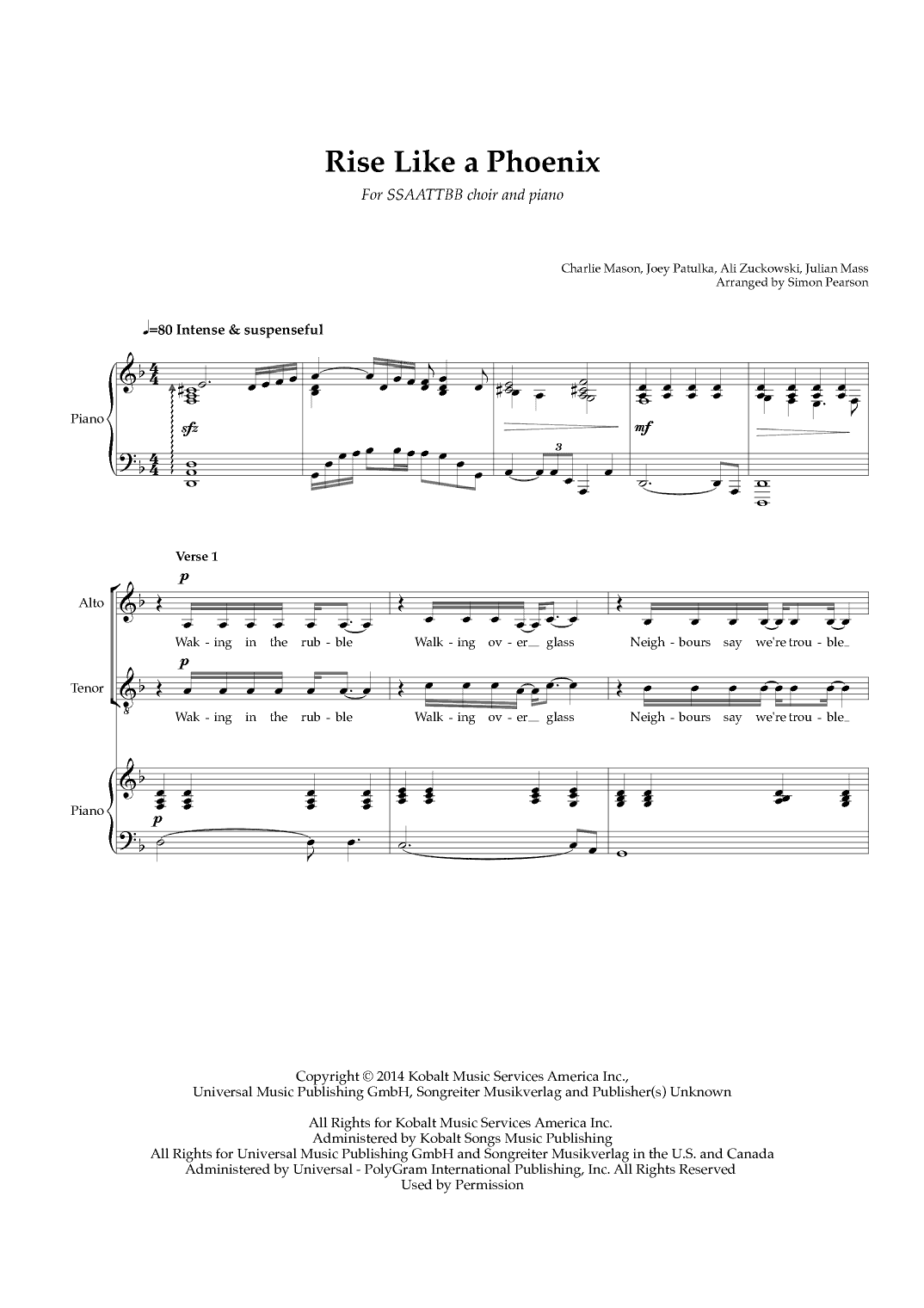 Rise Like A Phoenix (arr. Simon Pearson)