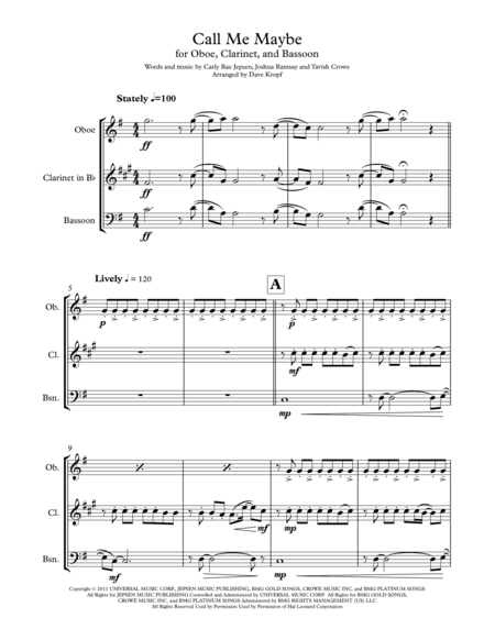 Call Me Maybe (arr. Dave Kropf)