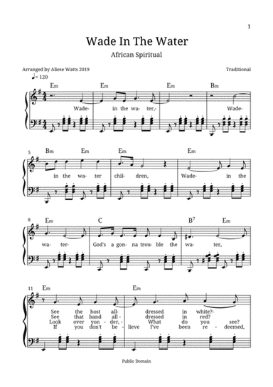 Wade in The Water (African Spiritual) (arr. Aliese Watts)
