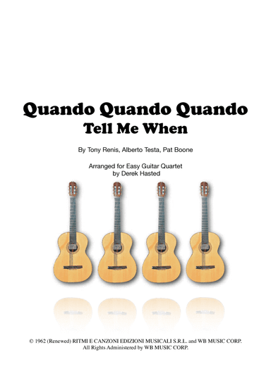 Quando, Quando, Quando (tell Me When) (arr. Derek Hasted)