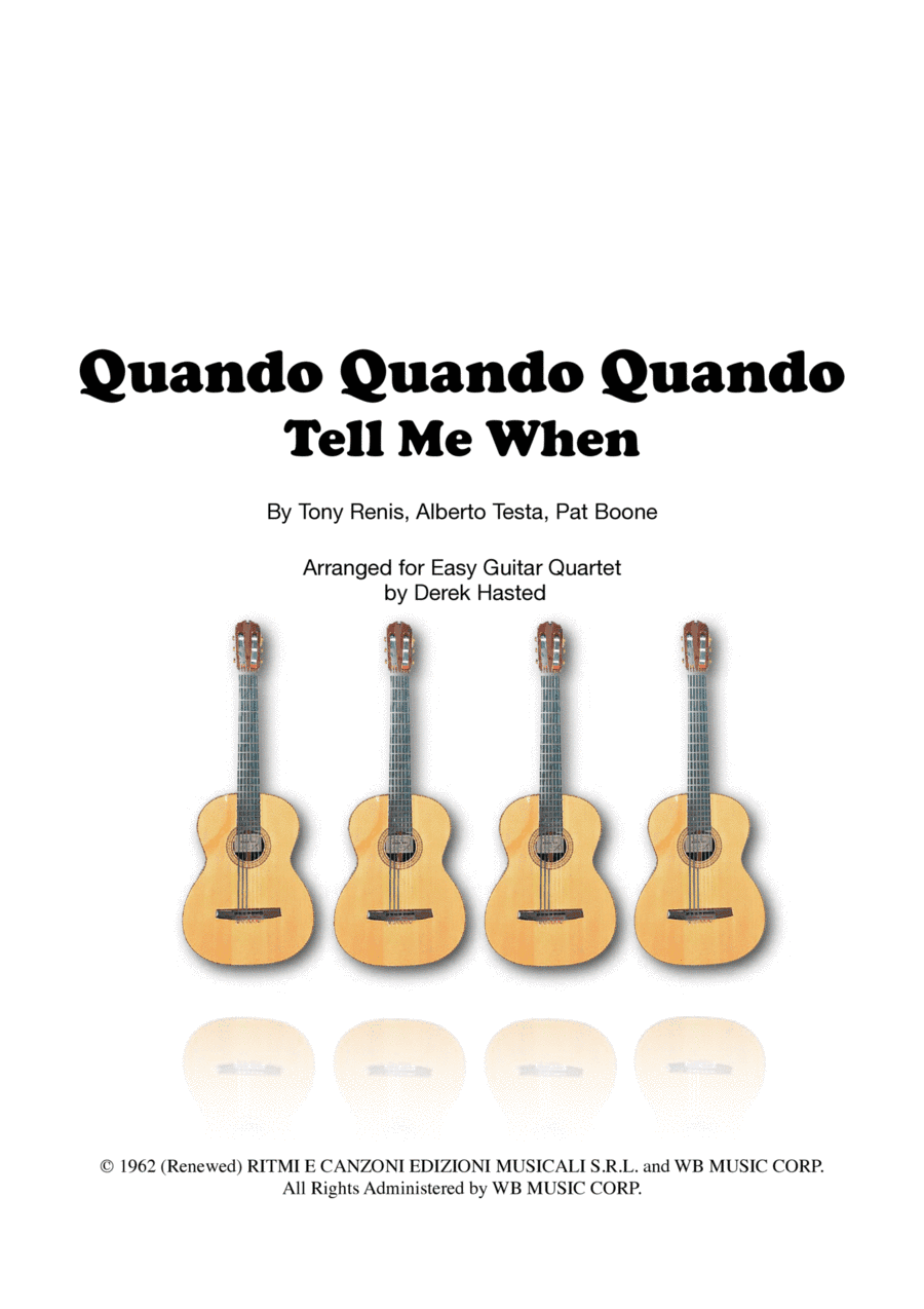 Quando, Quando, Quando (tell Me When) (arr. Derek Hasted)