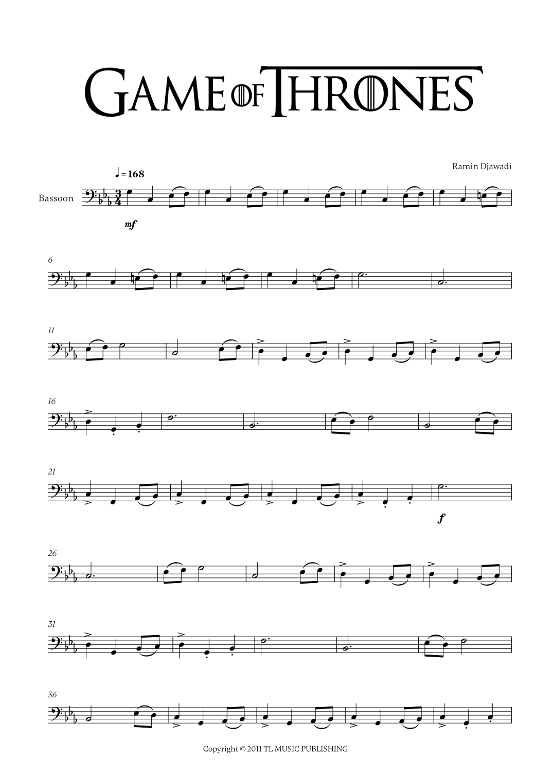 Game Of Thrones (arr. Cadenza Editions)