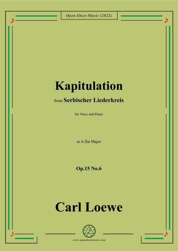 Loewe-Kapitulation,in A flat Major,Op.15 No.6 (arr. OSM Press)