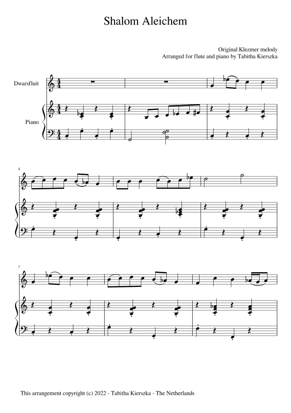 Shalom Aleichem (arr. Tabitha Kierszka)