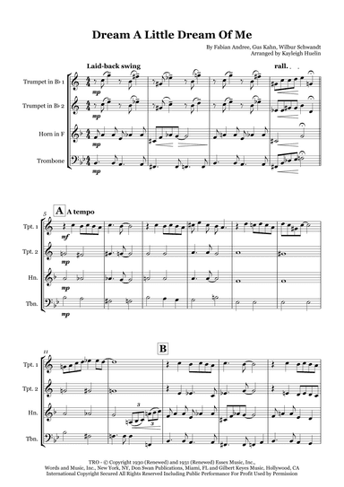 Dream A Little Dream Of Me (arr. Kayleigh Huelin)
