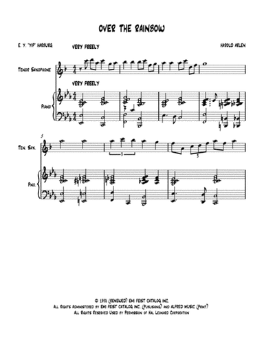 Over The Rainbow (from The Wizard Of Oz) (arr. Nick Lacanski)