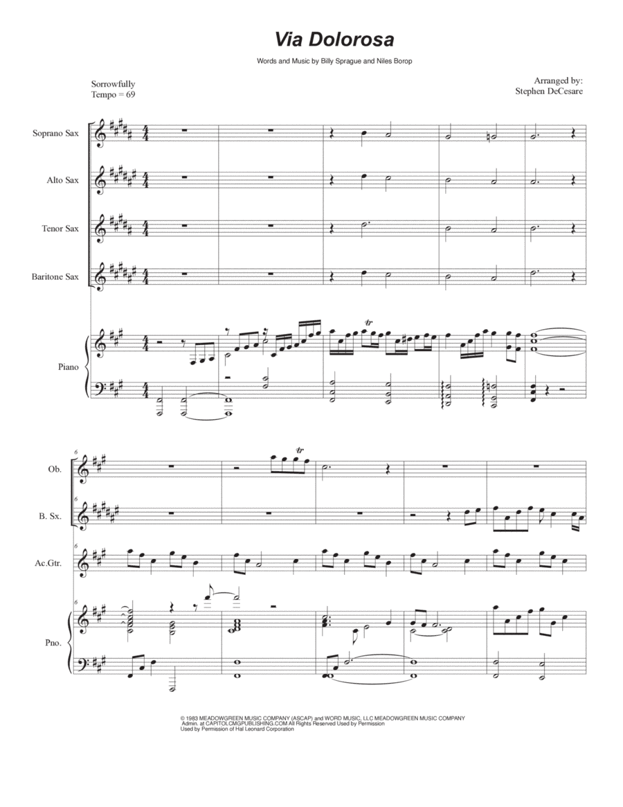 Via Dolorosa (arr. Stephen DeCesare)