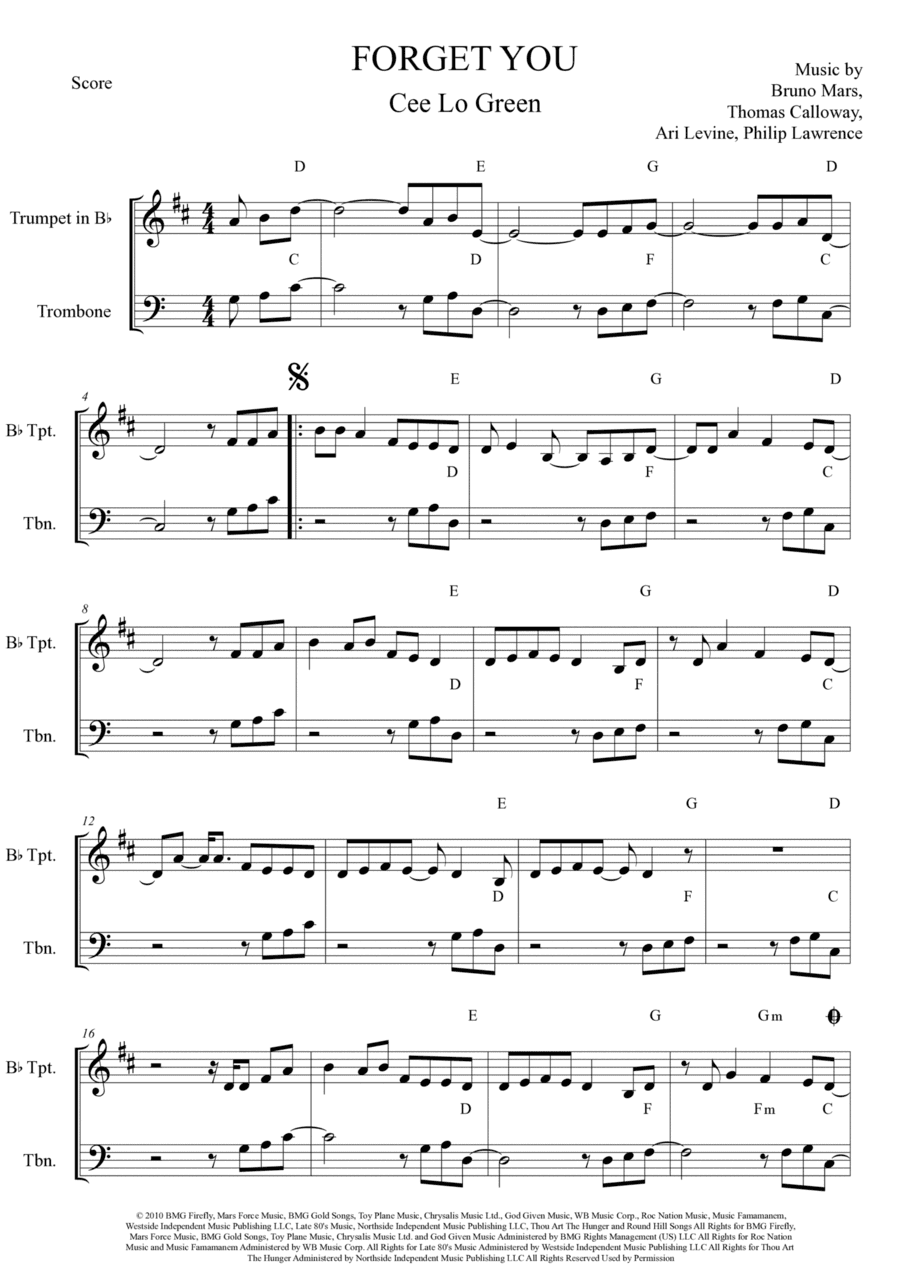 Forget You (arr. Anderson Quevedo)