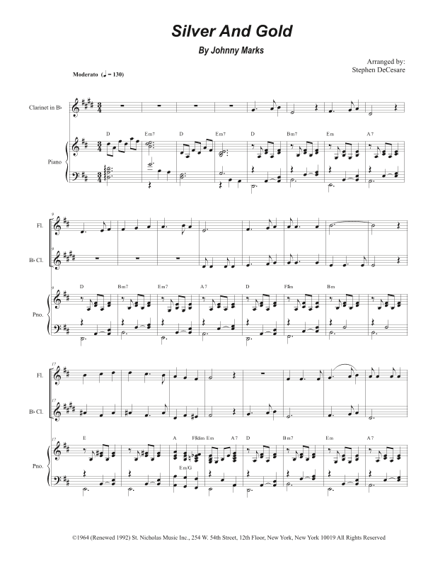 Silver And Gold (arr. Stephen DeCesare)