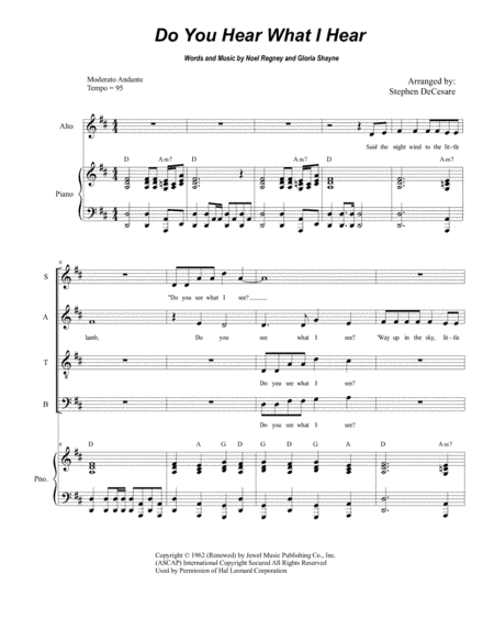 Do You Hear What I Hear (arr. Exultet Music)