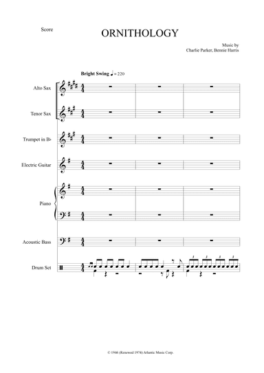 Ornithology (arr. The Sheet Music Library)