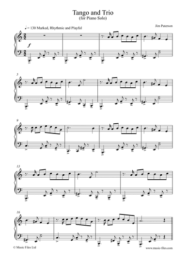 Tango and Trio (Piano Solo)