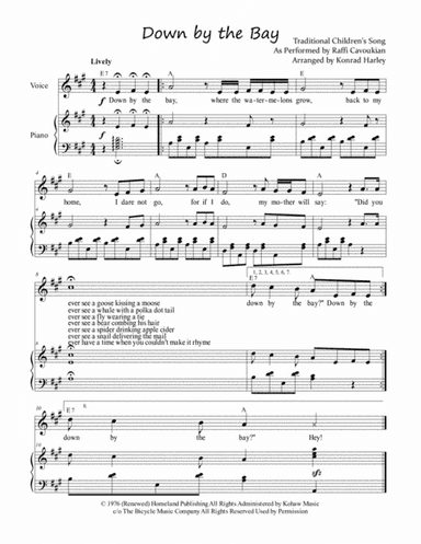 Down By The Bay (arr. Konrad Harley)