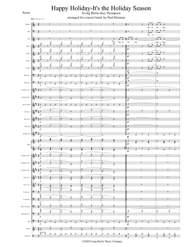 Happy Holiday / The Holiday Season (arr. Paul Hemmer)