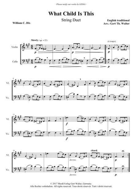 What Child Is This (arr. Gert Th. Walter)