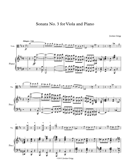 Sonata No.3 for Viola and Piano