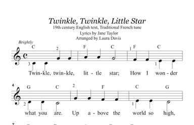 Twinkle, Twinkle, Little Star (arr. Laura Davis)