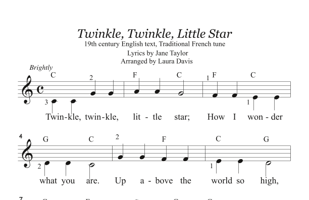 Twinkle, Twinkle, Little Star (arr. Laura Davis)