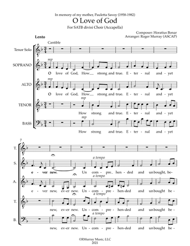 O Love of God (arr. Roger Murray)