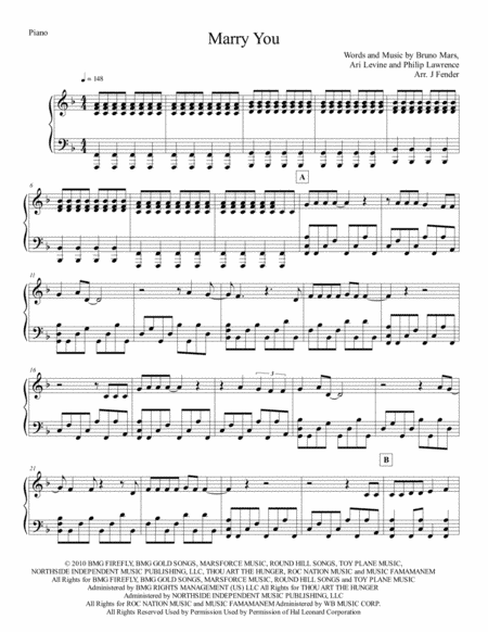Marry You (arr. Jerremy Fender)