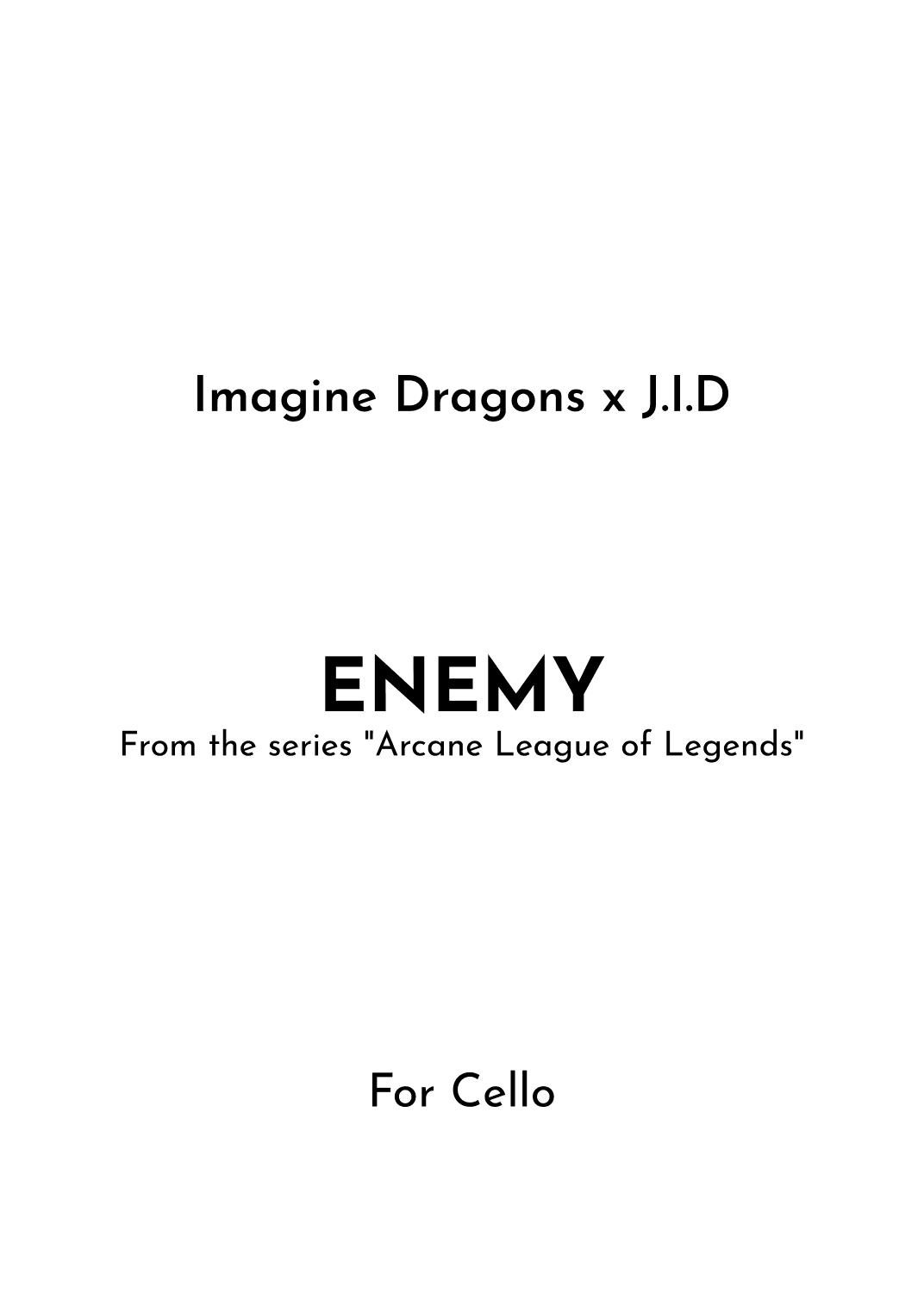 Enemy (arr. Jireh J.)