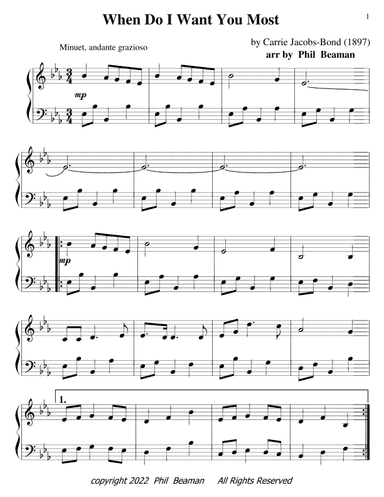 When Do I Want You Most (arr. Phil Beaman)