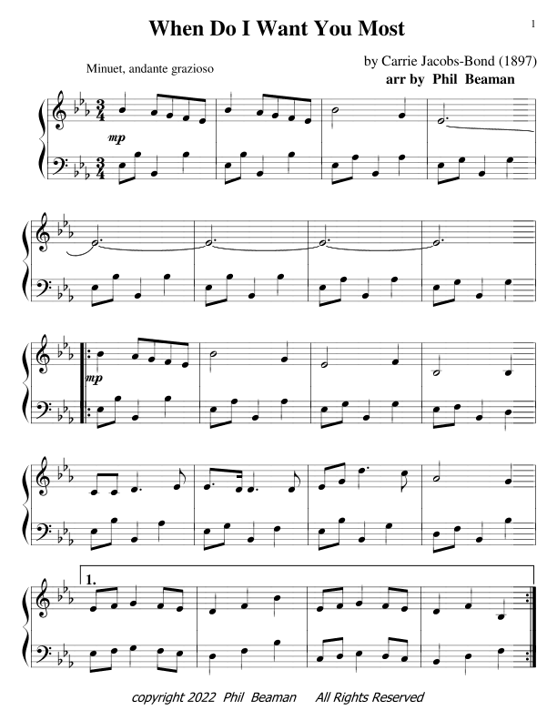 When Do I Want You Most (arr. Phil Beaman)
