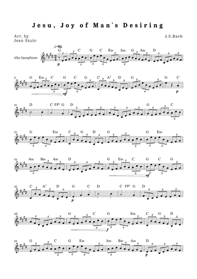 Jesu, Joy of Man's Desiring (arr. Jean Szulc)