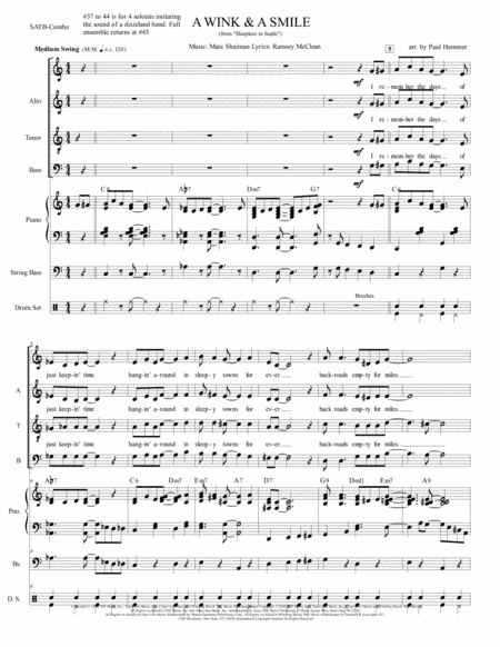 A Wink And A Smile (arr. Paul Hemmer)