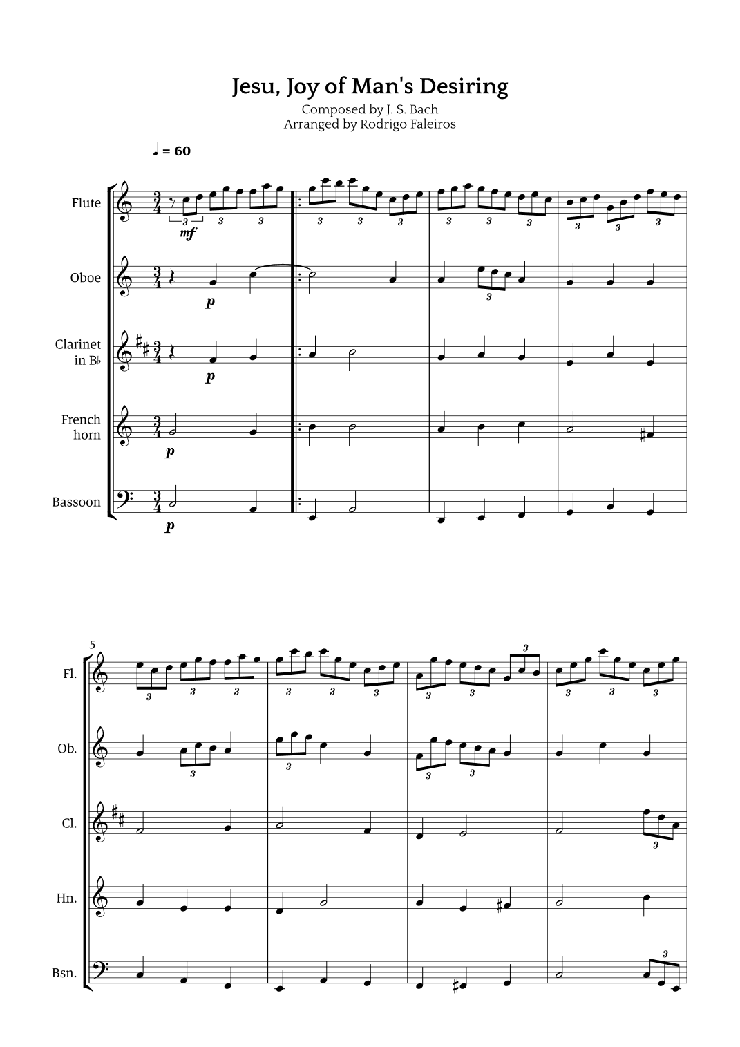 Jesu, Joy of Man's Desiring (arr. Rodrigo Faleiros)