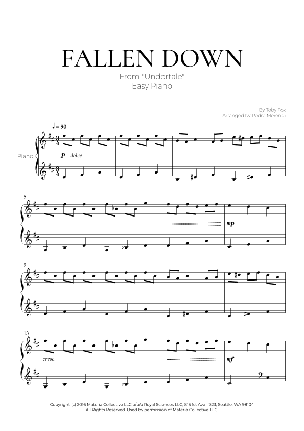 Fallen Down (arr. Pedro Merendi)