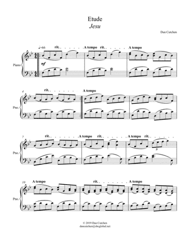 Piano Etude - Jesu
