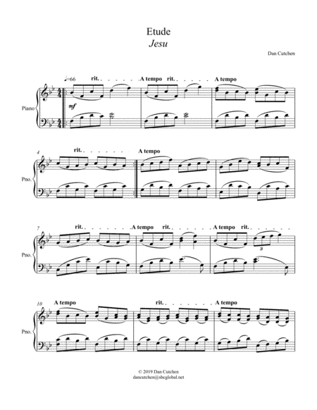 Piano Etude - Jesu