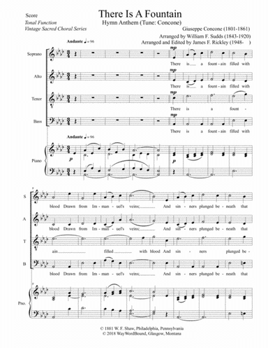 There Is A Fountain (arr. William F. Sudds, James F. Rickley)