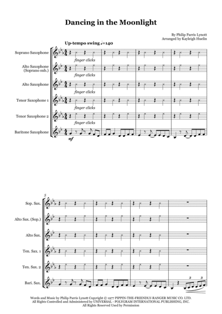 Dancing In The Moonlight (arr. Kayleigh Huelin)