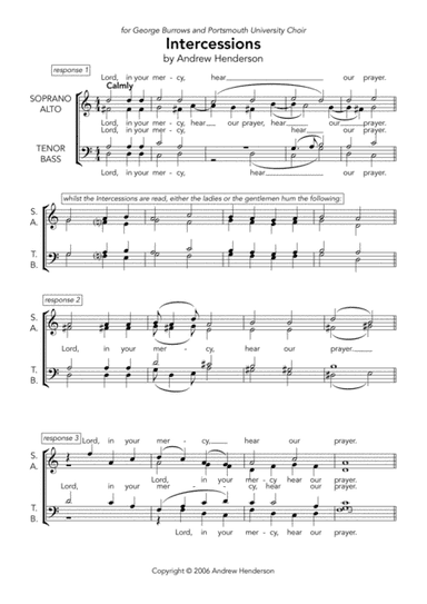 Intercessions (SATB)