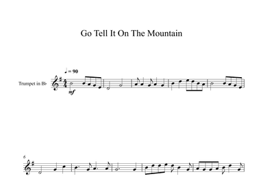 Go Tell It On The Mountain (Trumpet) (arr. Digital Book Music)