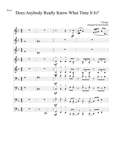 Does Anybody Really Know What Time It Is? (arr. Ken Pollitt)