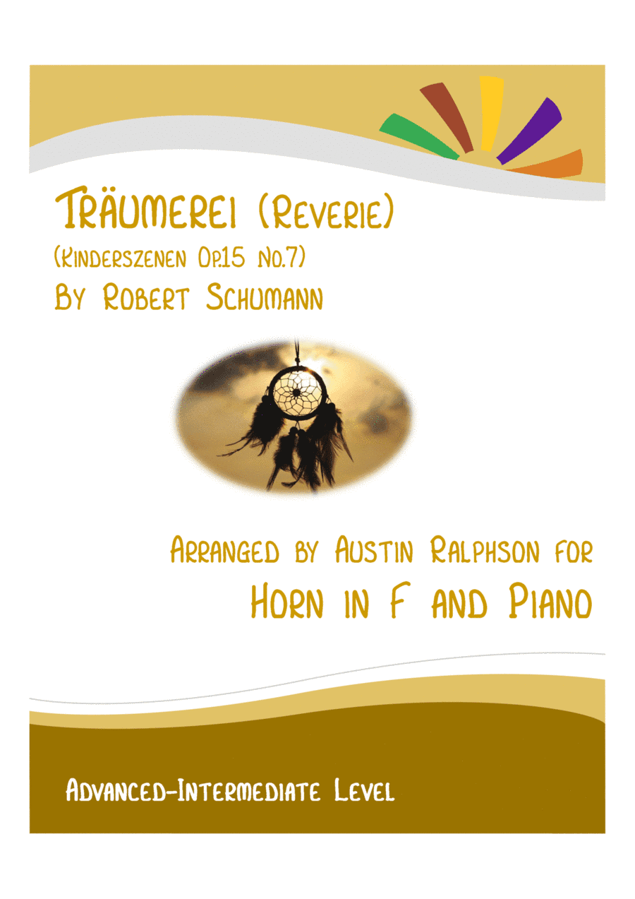 Traumerei (Kinderszenen No.7) - horn in F and piano with FREE BACKING TRACK to play along (arr. Austin Ralphson)