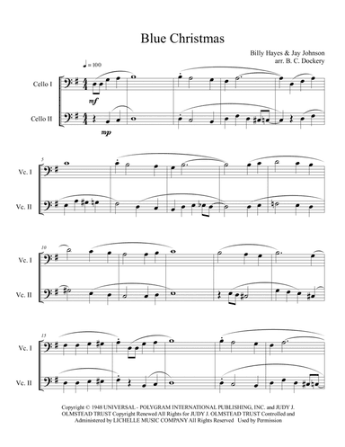 Blue Christmas (arr. B. C. Dockery)