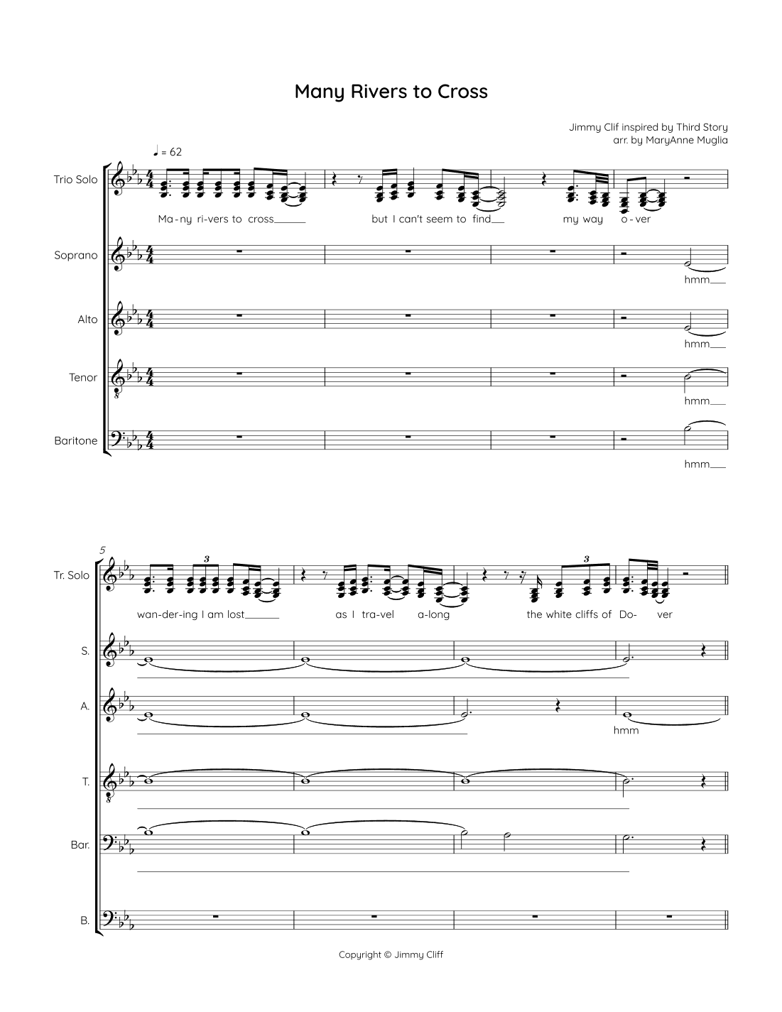 Many Rivers To Cross (arr. MaryAnne Muglia)