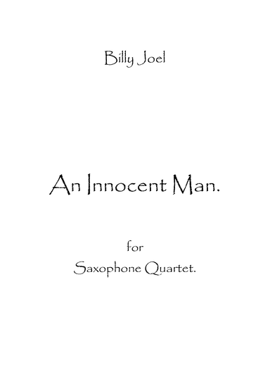 An Innocent Man (arr. Spence Bundy)