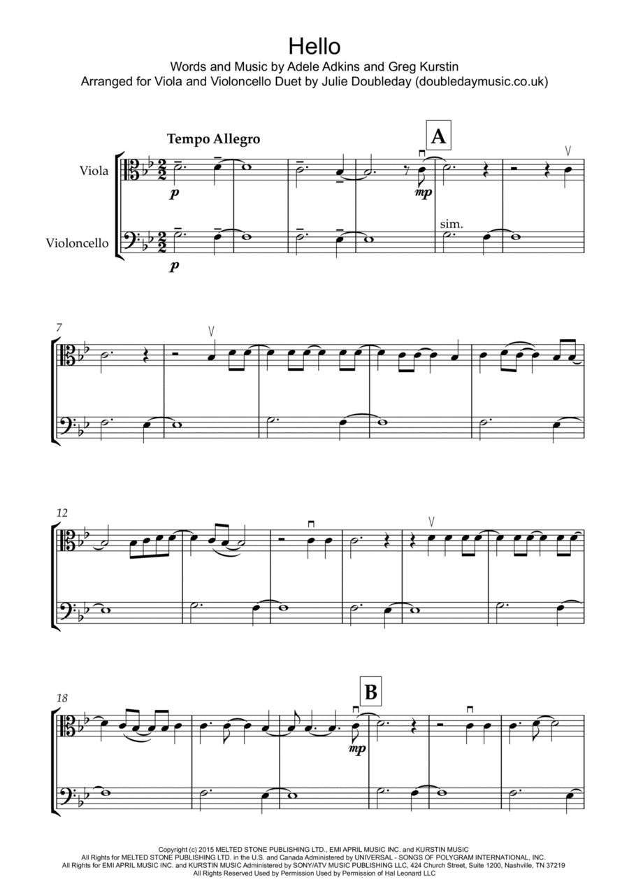Hello (arr. Julie Doubleday)