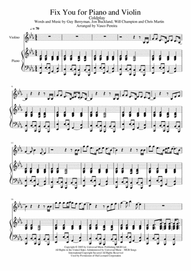 Fix You (arr. Vasco Pereira)