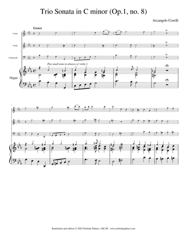 Trio sonata in C minor (op.1, no. 8) - Arcangelo Corelli (arr. Nicholas Palmer, ASCAP)